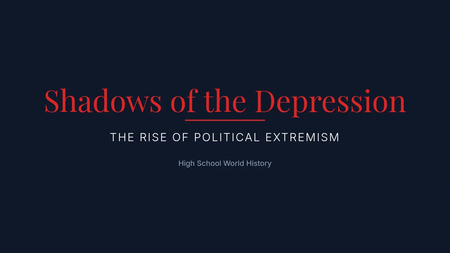 Depression Dictators Presentation Slides