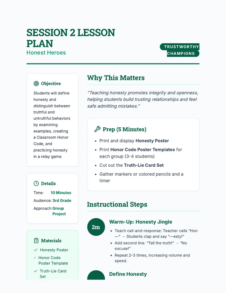 Session 2 Plan Teacher Guide