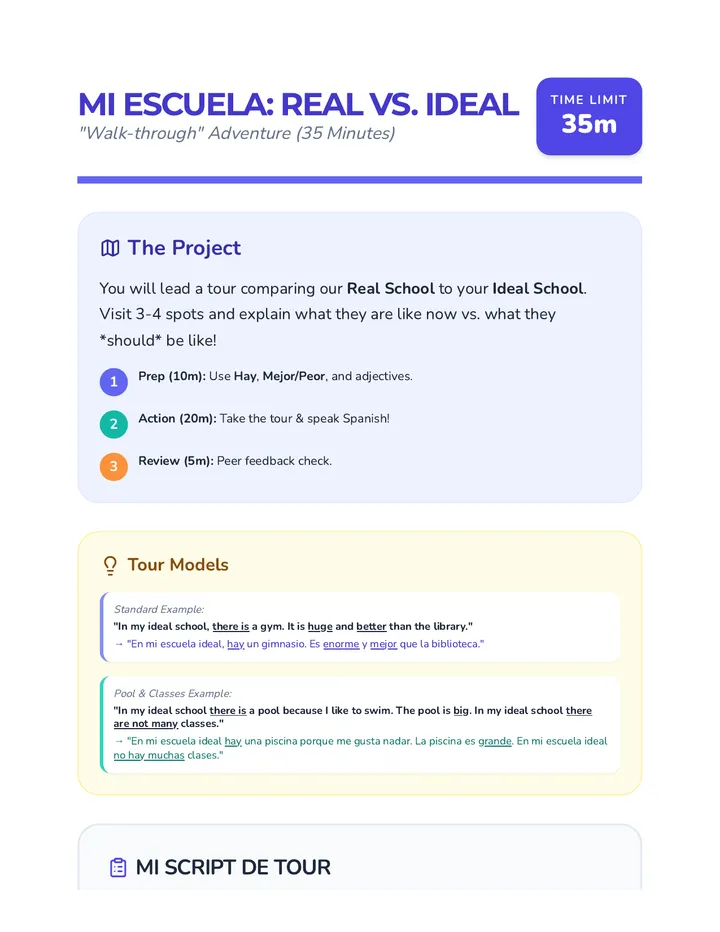 Real vs Ideal School Tour Project v2