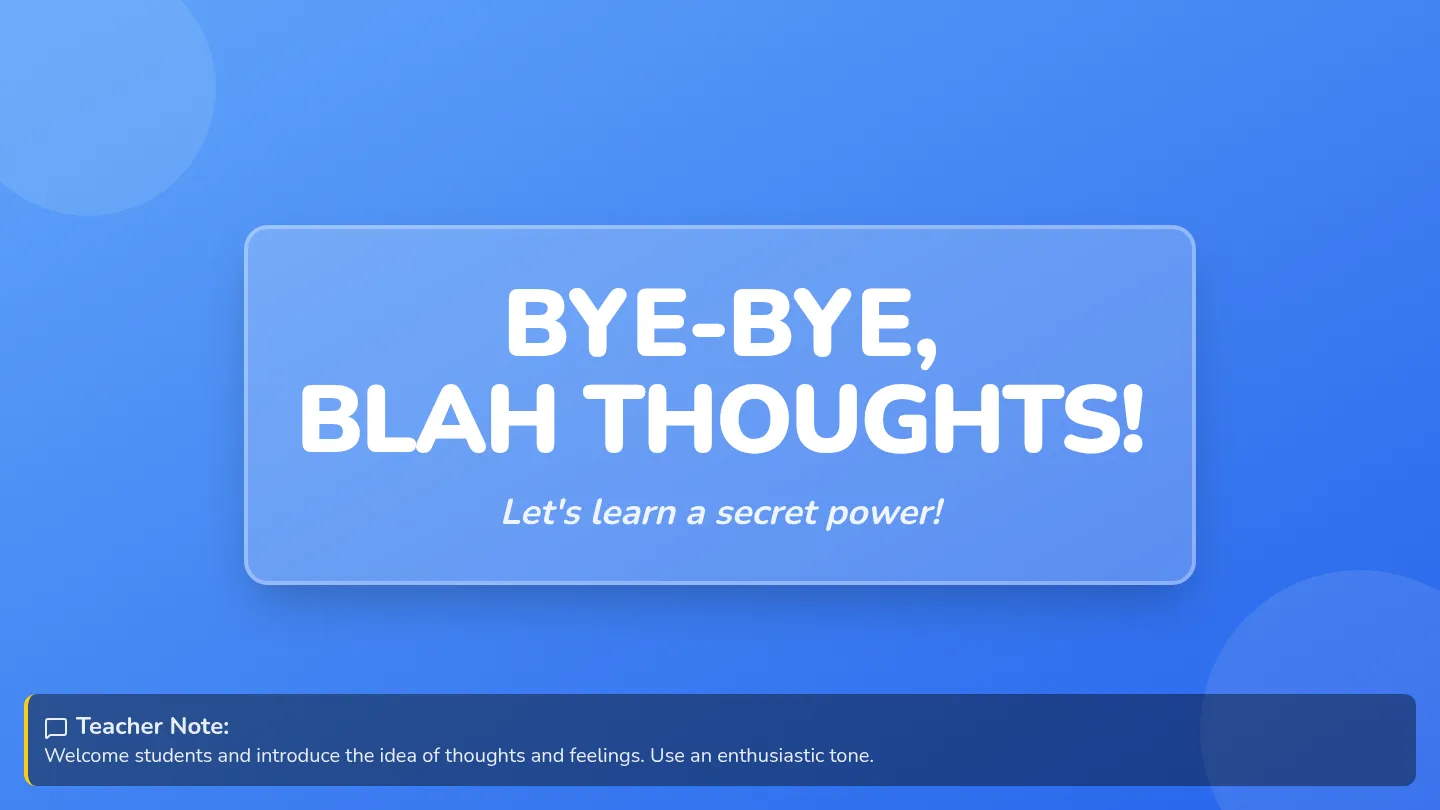 Blah Thoughts Slides