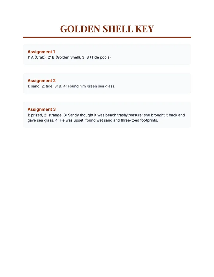 Golden Shell Key Document