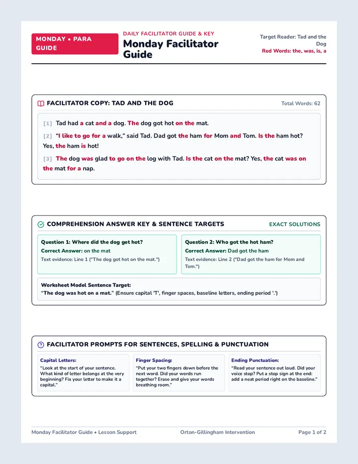 Monday Facilitator Guide