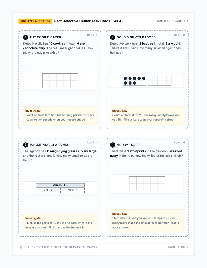 Fact Detective Task Cards