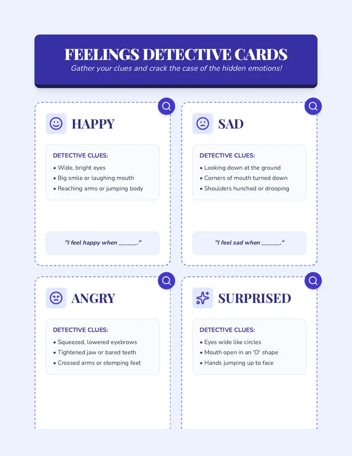 Feelings Detective Cards