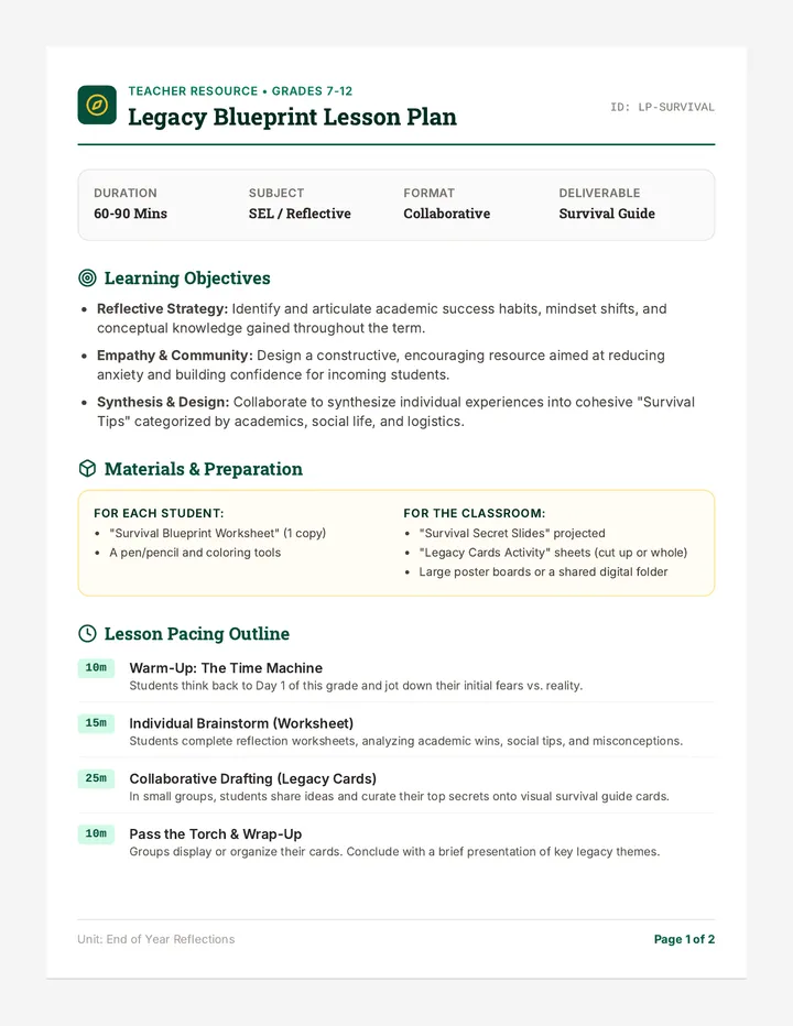 Legacy Blueprint Lesson Plan