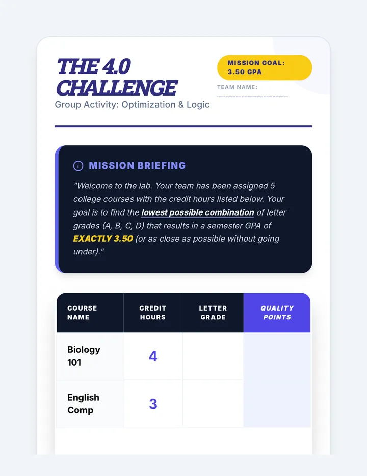 Grade Lab Challenge Worksheet