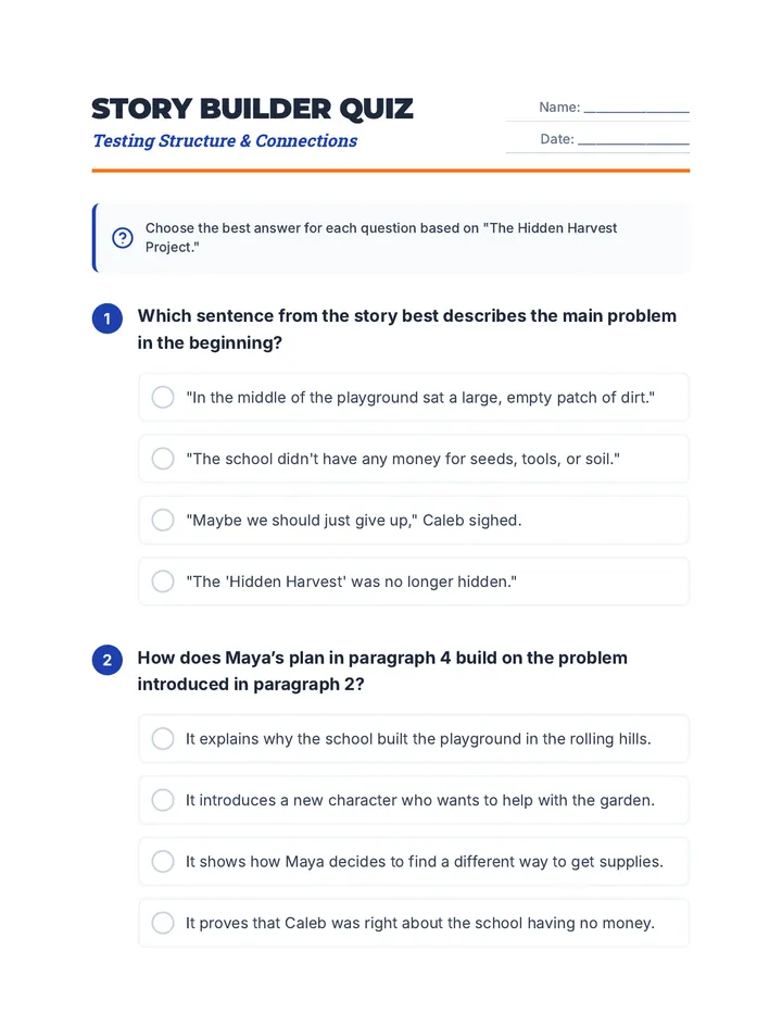 Story Builder Quiz