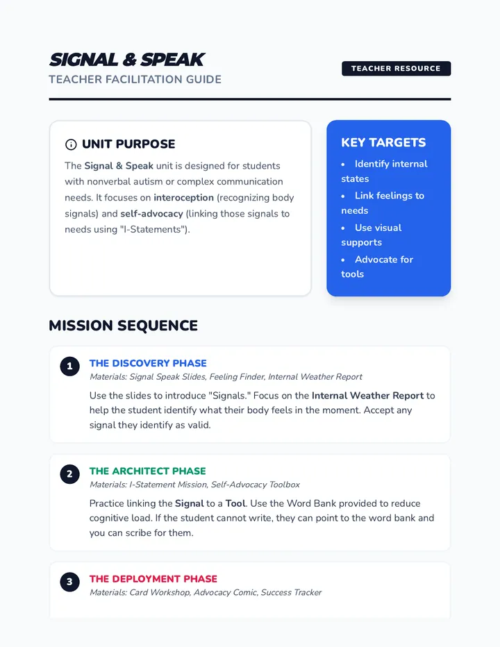 Signal Speak Teacher Guide