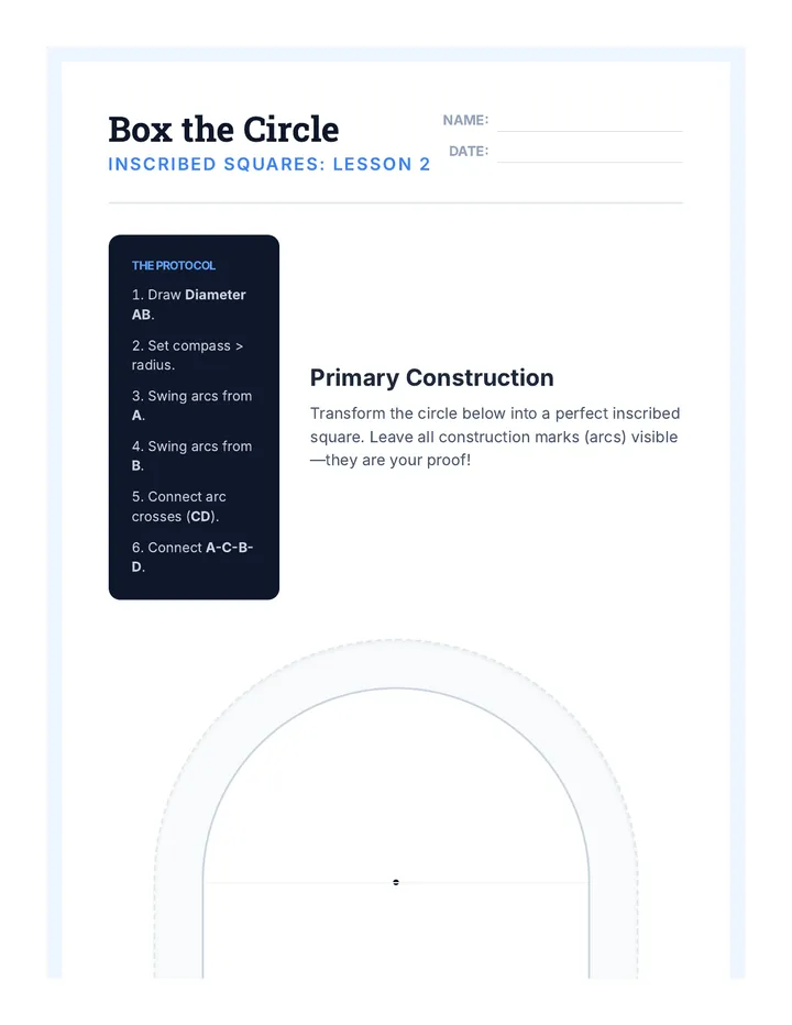Box the Circle Worksheet