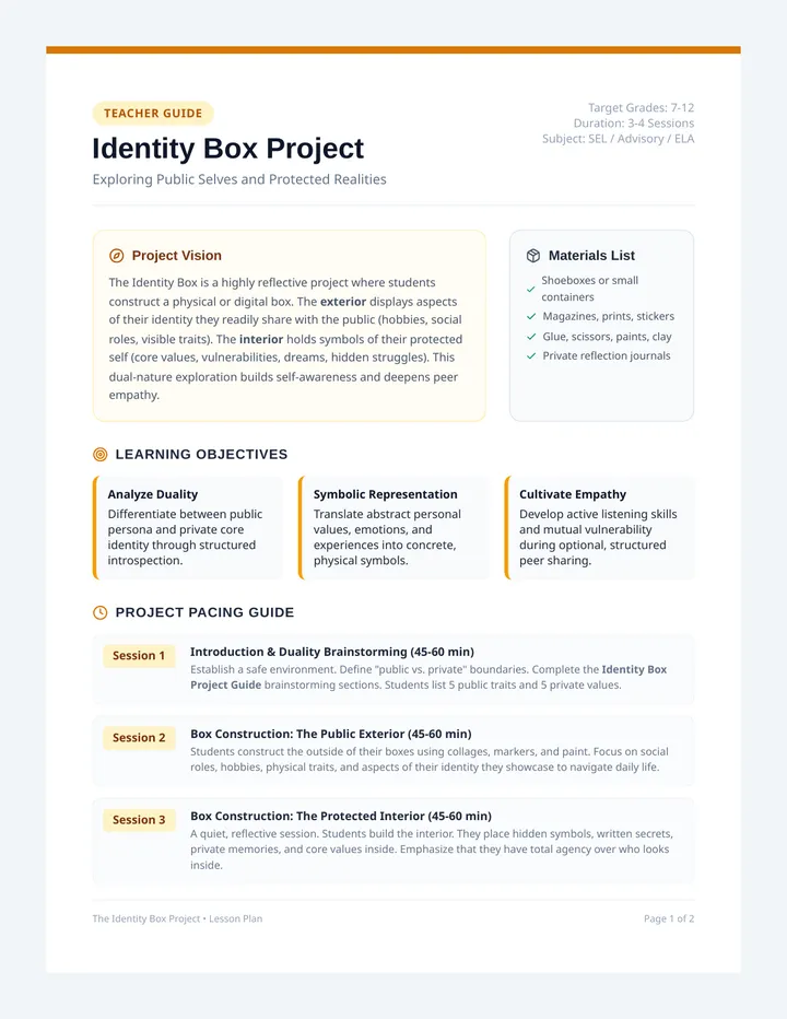 Identity Box Teacher Guide