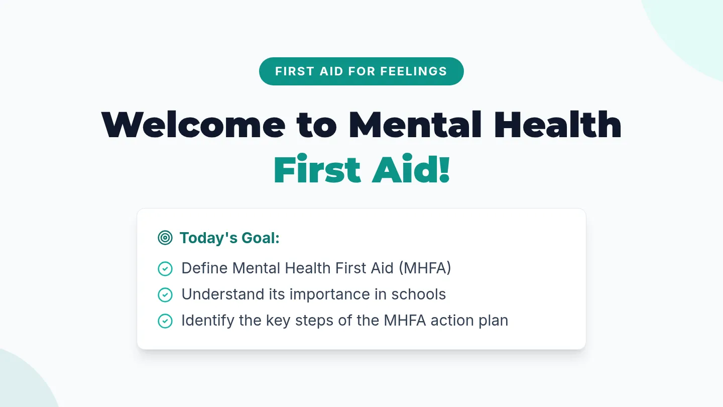 MHFA First Aid For Feelings Slide Deck