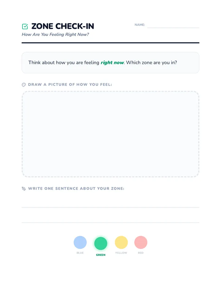 Zone Check-In Journal Prompt Cool-Down
