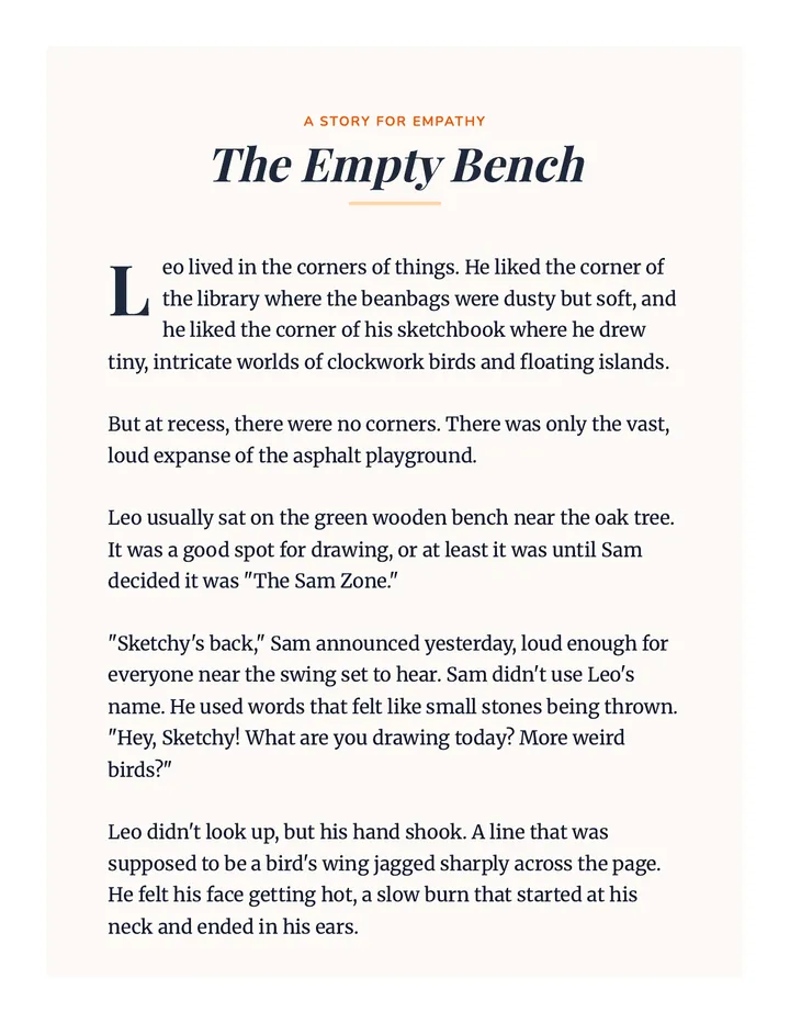 The Empty Bench Story