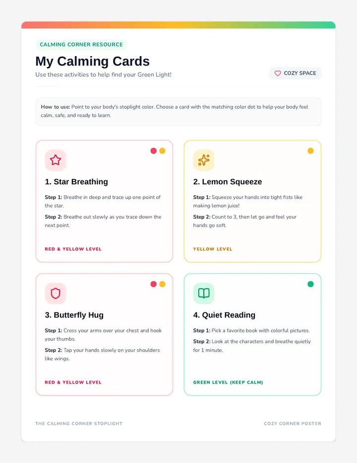 Calming Corner Cards