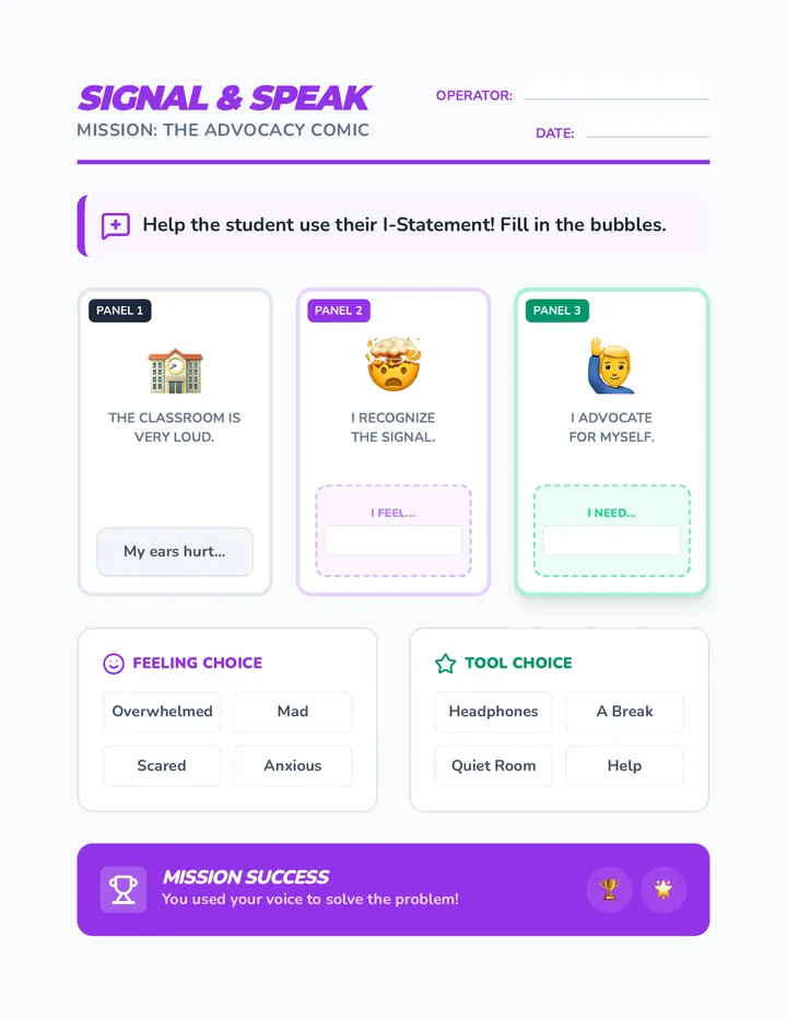 Advocacy Comic Worksheet