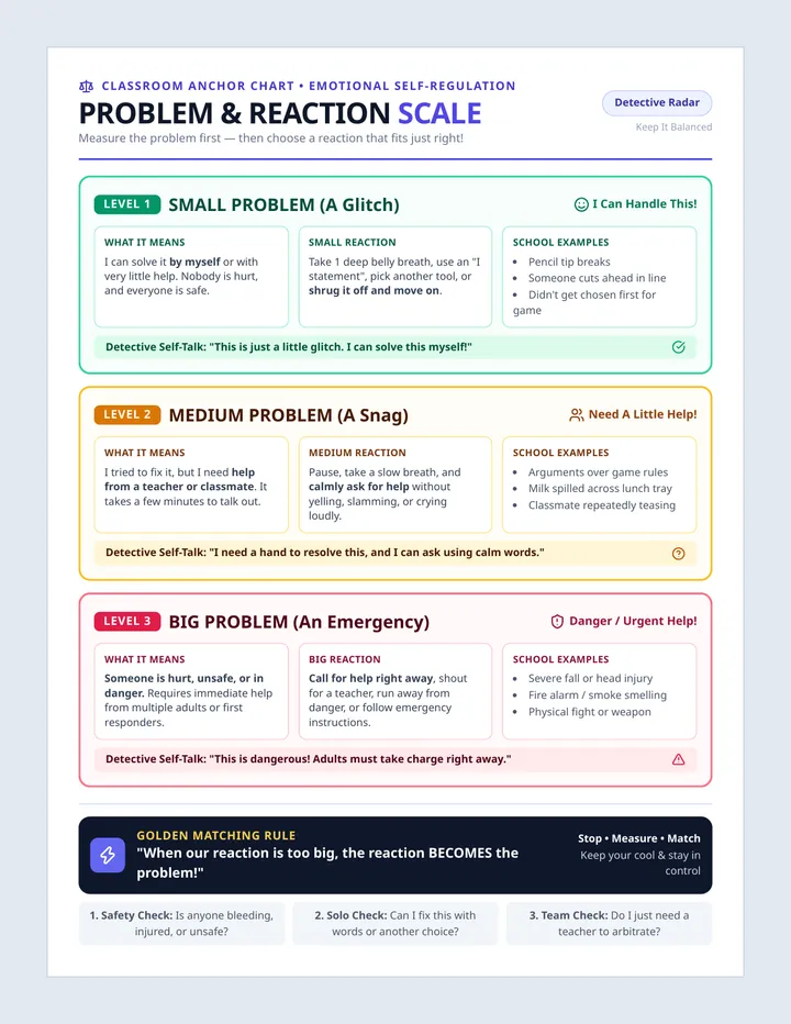 Problem Scale Anchor Chart