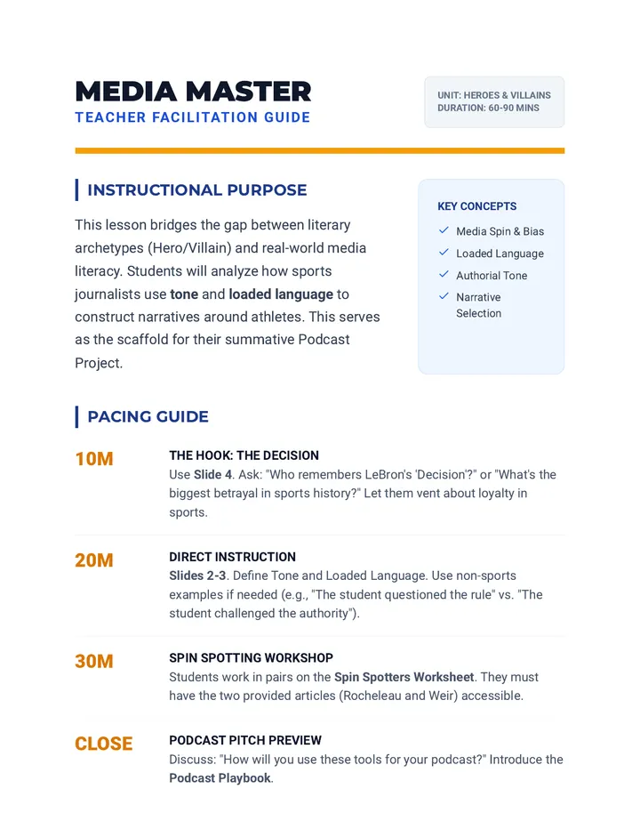 Media Master Teacher Guide