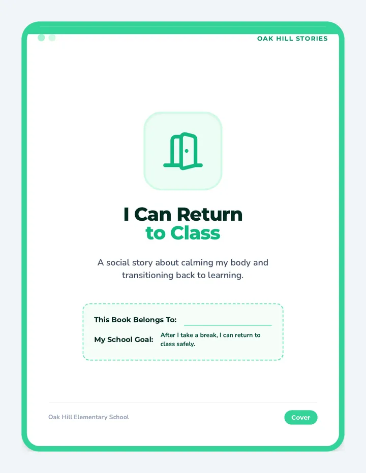 I Can Return to Class Storybook