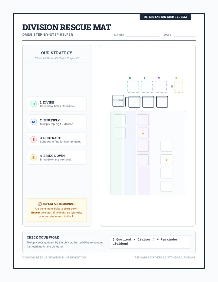 Division Steps Mat