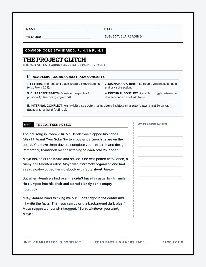 Project Glitch Student Packet