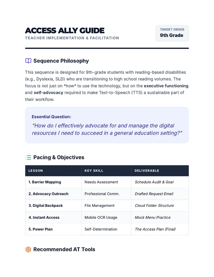 Access Ally Teacher Guide