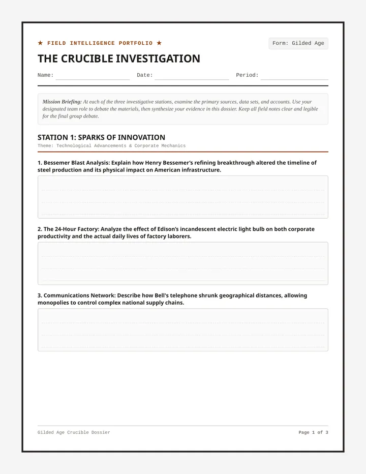 Crucible Student Dossier