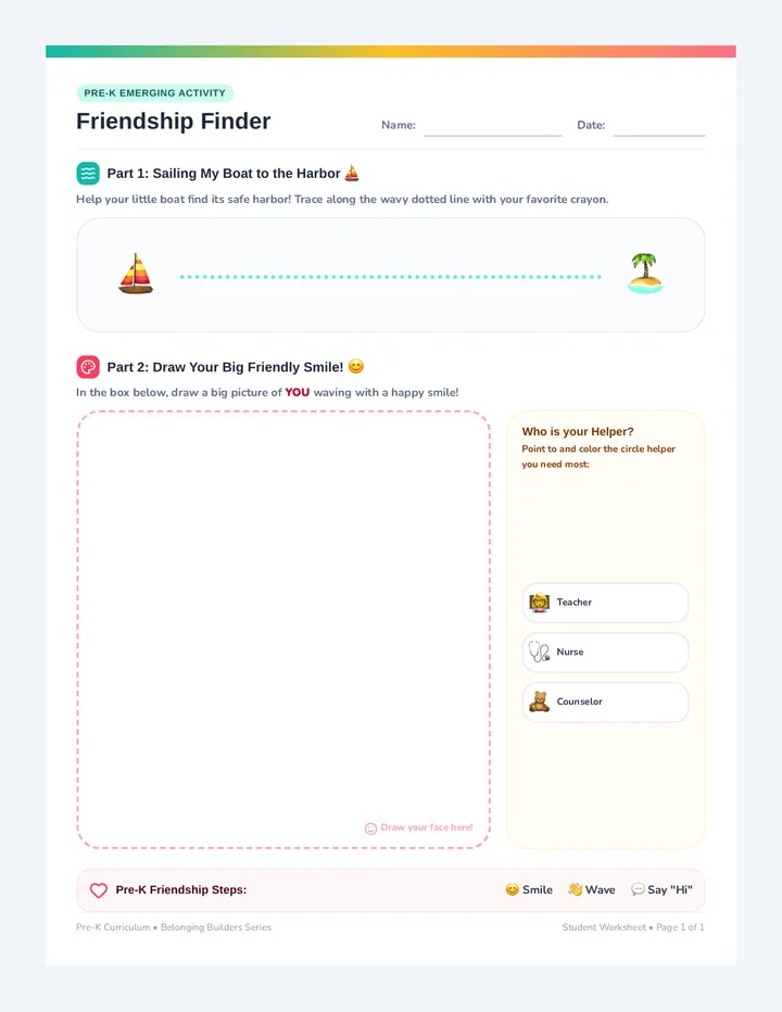 Friendship Finder Worksheet