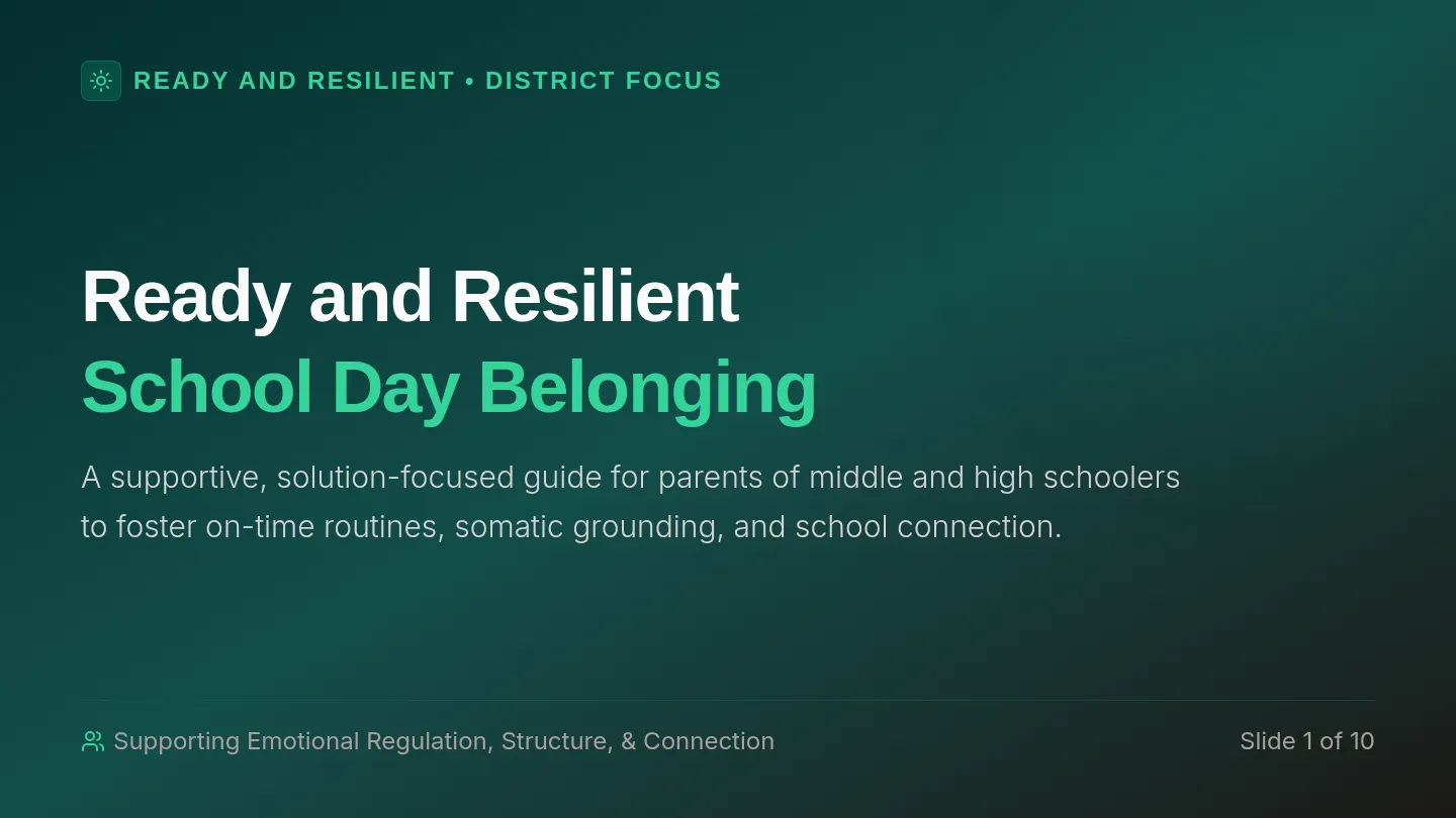 Calmer Mornings Slides