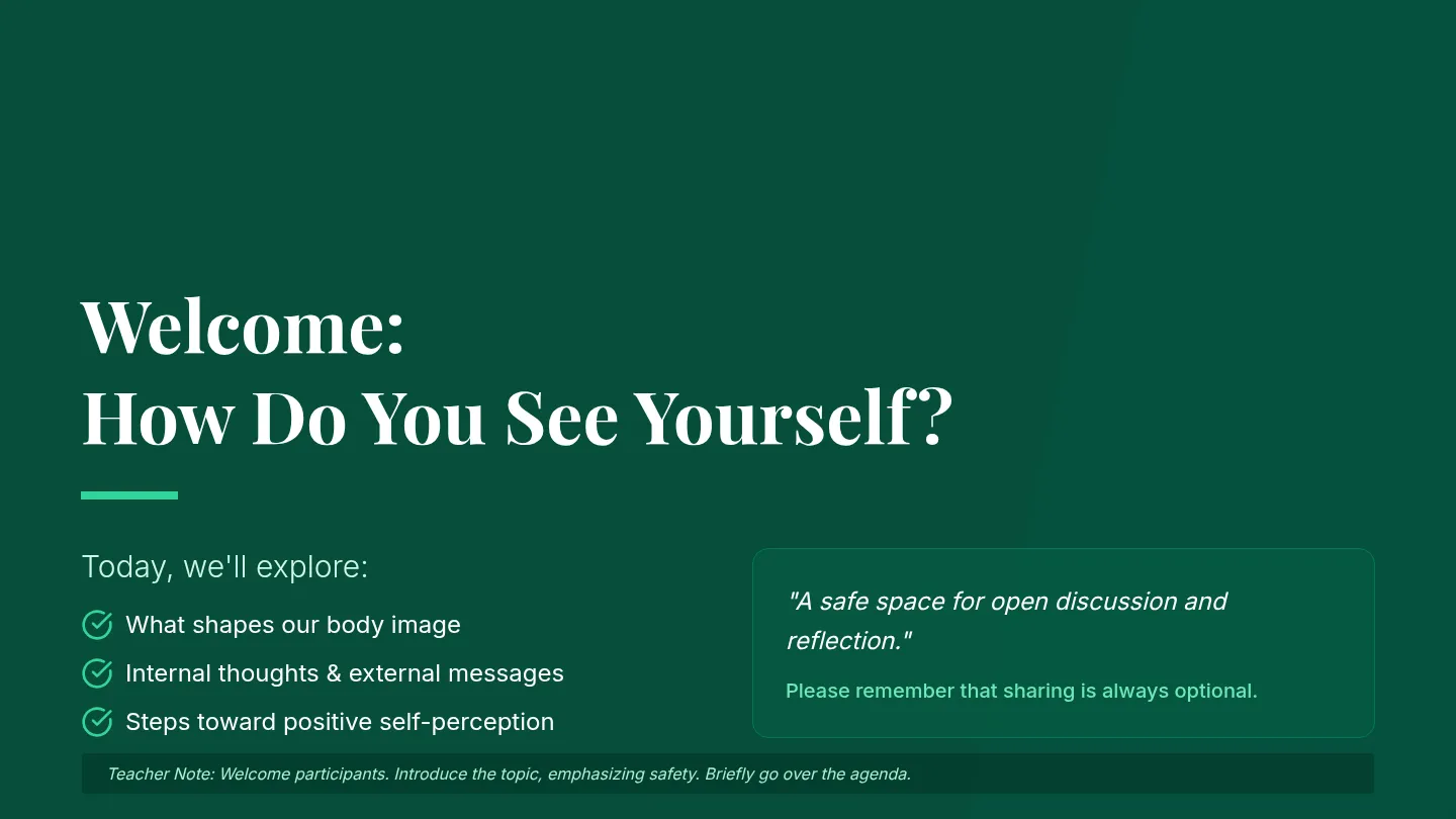 Unpacking Body Image Narratives Slides