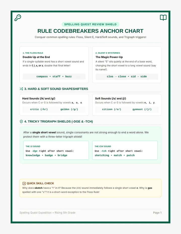 Rule Codebreakers Review Sheet
