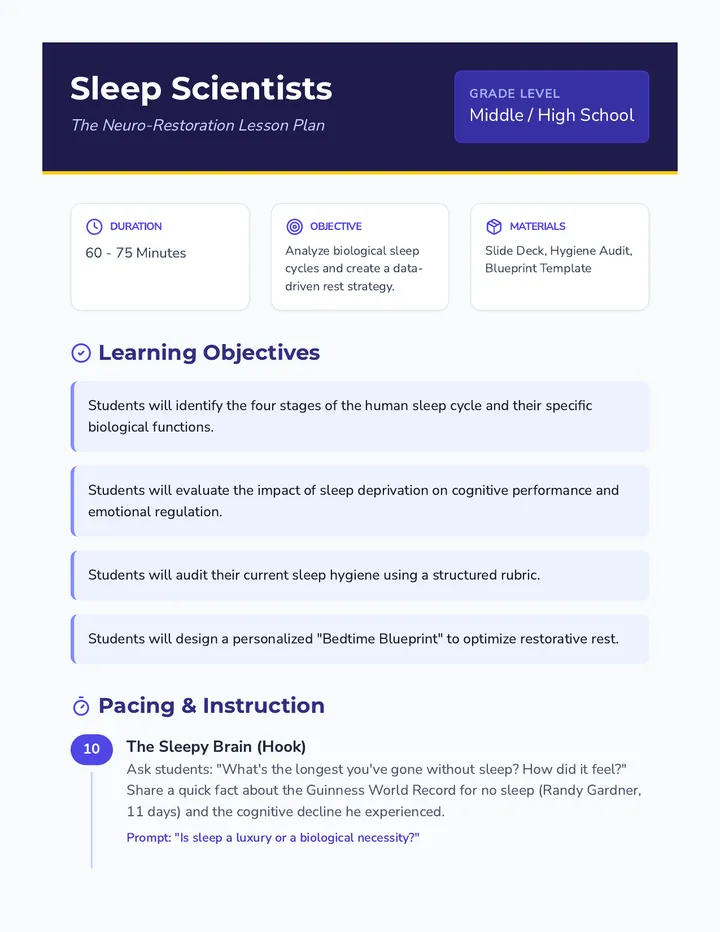 Sleep Lab Facilitation Guide