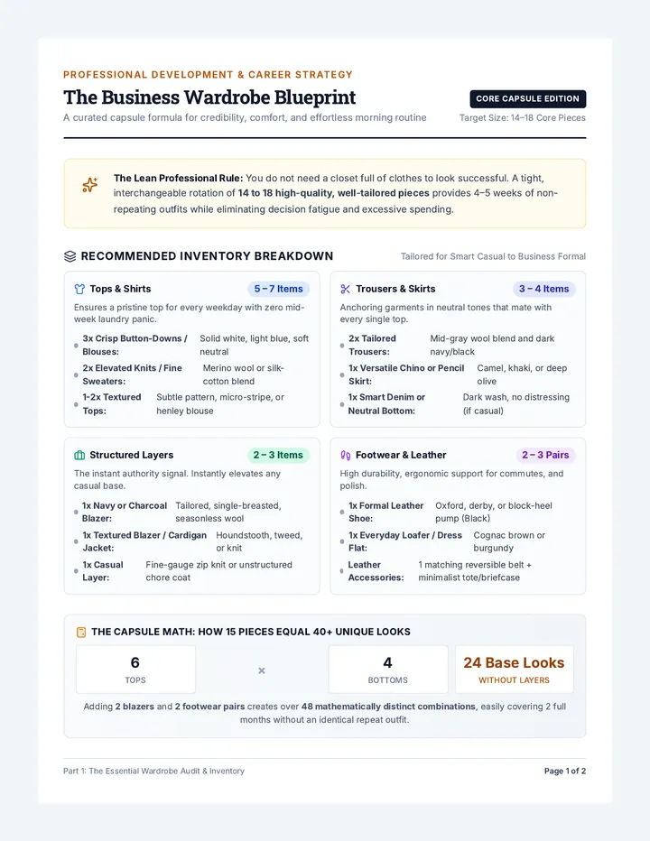 Career Wardrobe Blueprint Guide