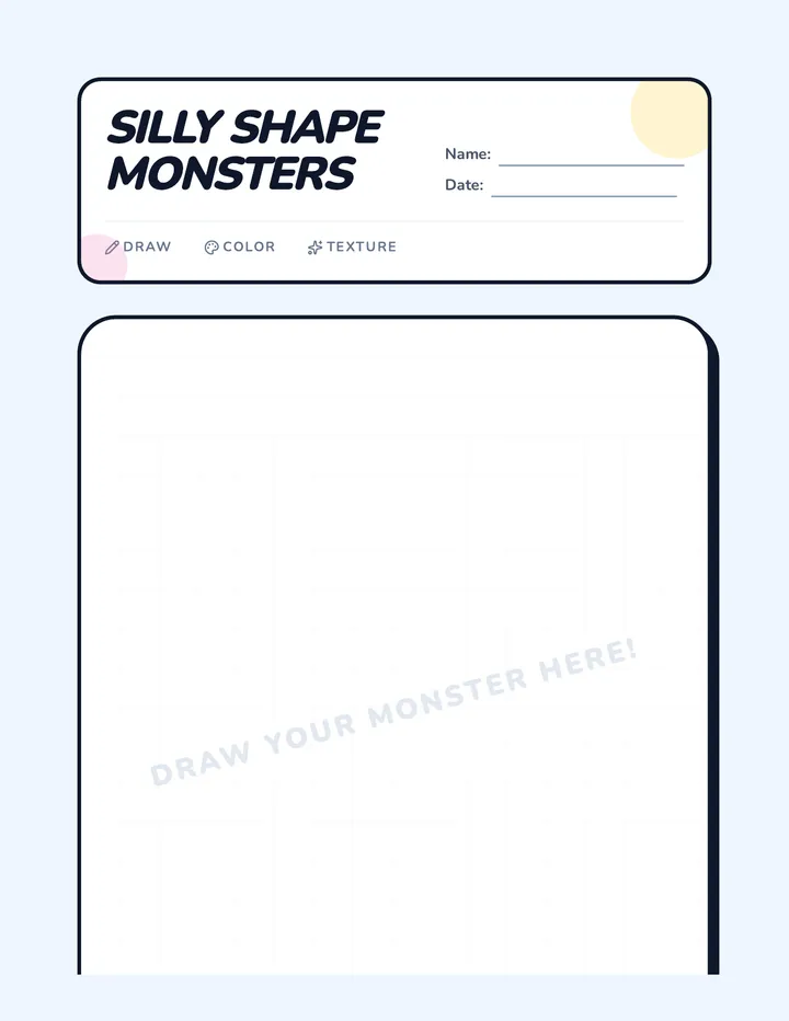 Silly Shape Monsters Activity