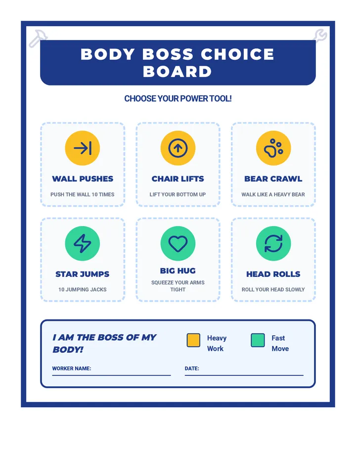 Body Boss Choice Board
