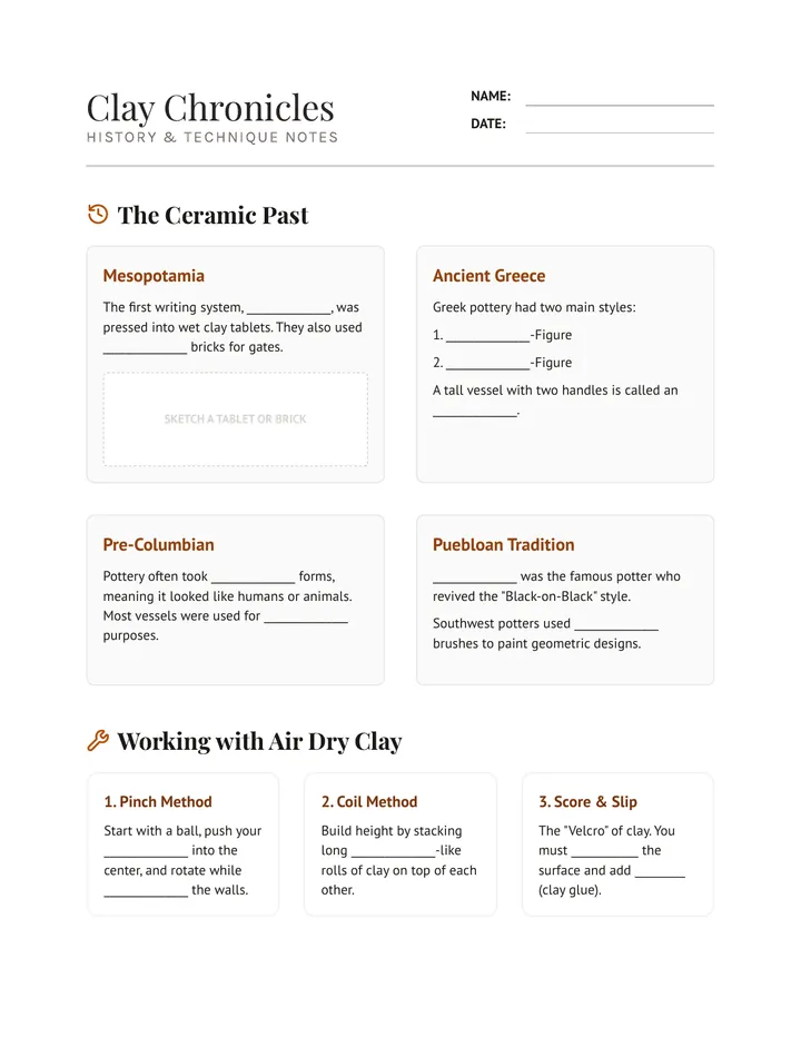 Clay Chronicles Notes