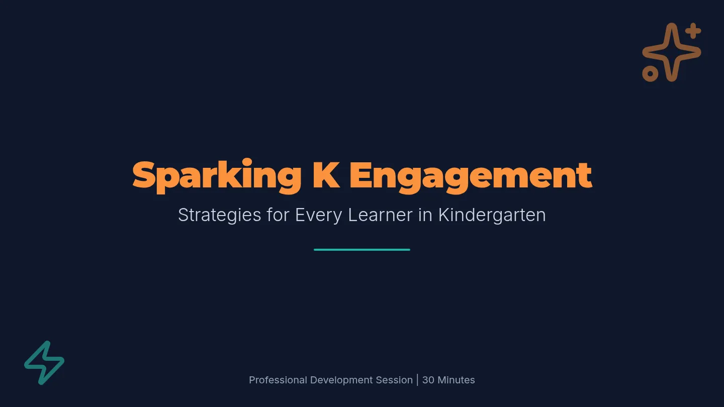 Sparking K Engagement Slide Deck