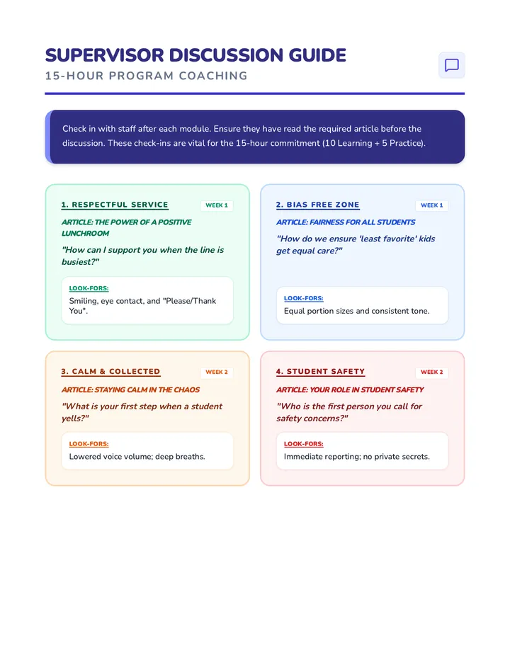 Supervisor Discussion Guide