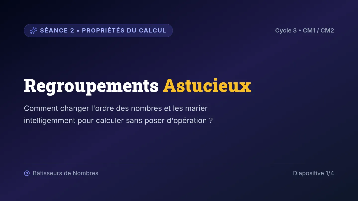 Regroupements Astucieux Slides