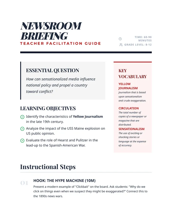 Newsroom Briefing Teacher Guide