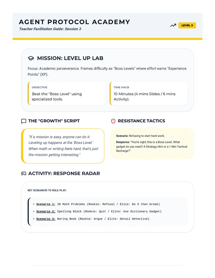 Level Up Teacher Guide
