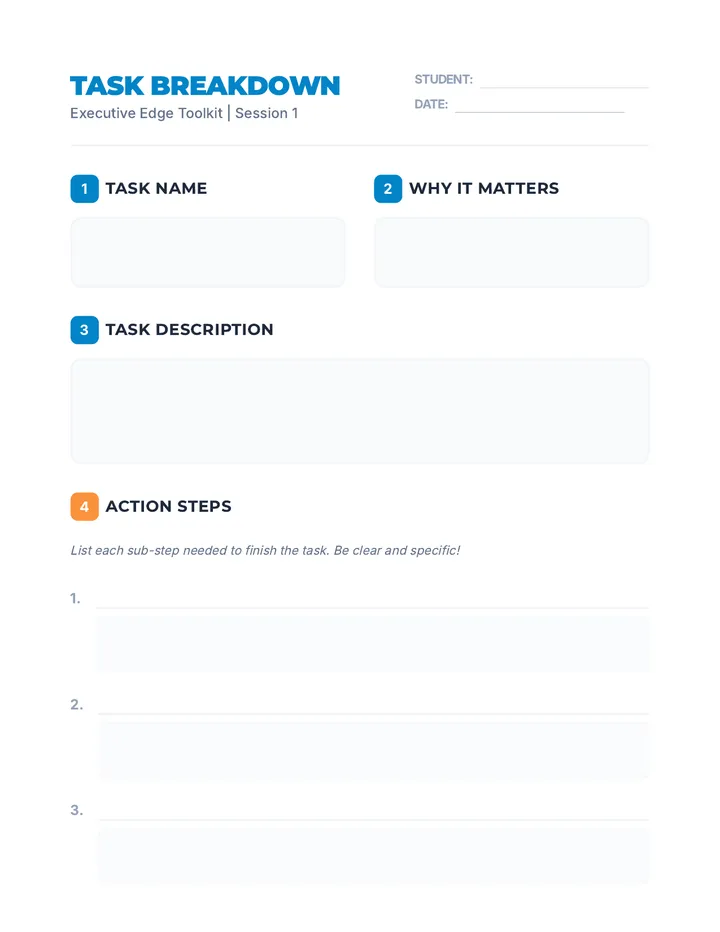 Task Breakdown Worksheet