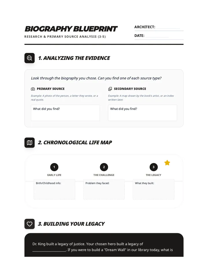 Legacy Builders 3-5 Worksheet