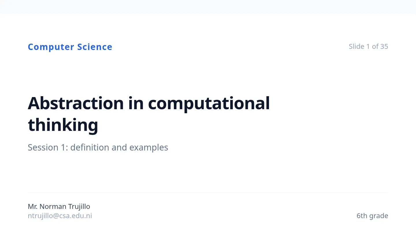 Abstraction Presentation Slides