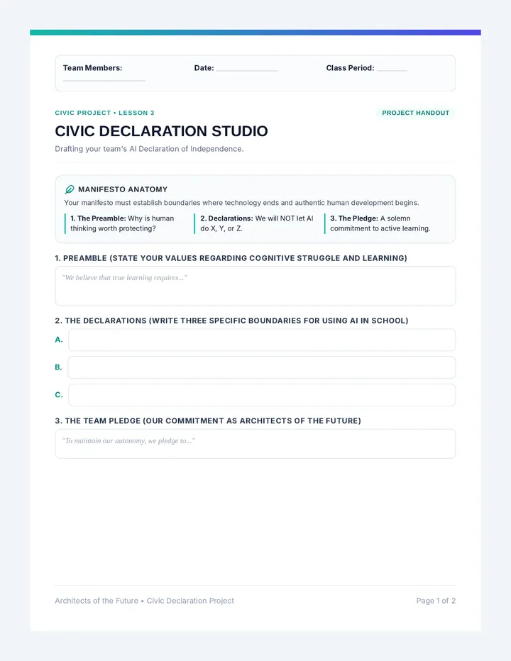 Civic Declaration Project Guide