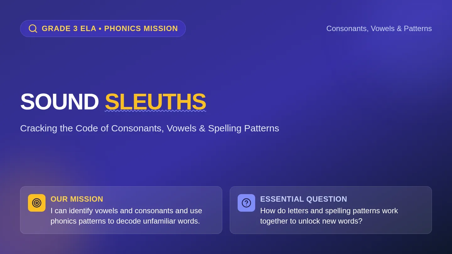 Sound Sleuths Slides