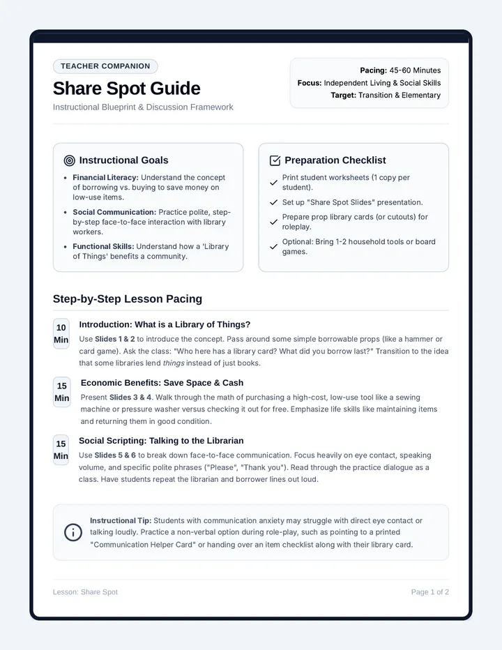 Share Spot Teacher Guide