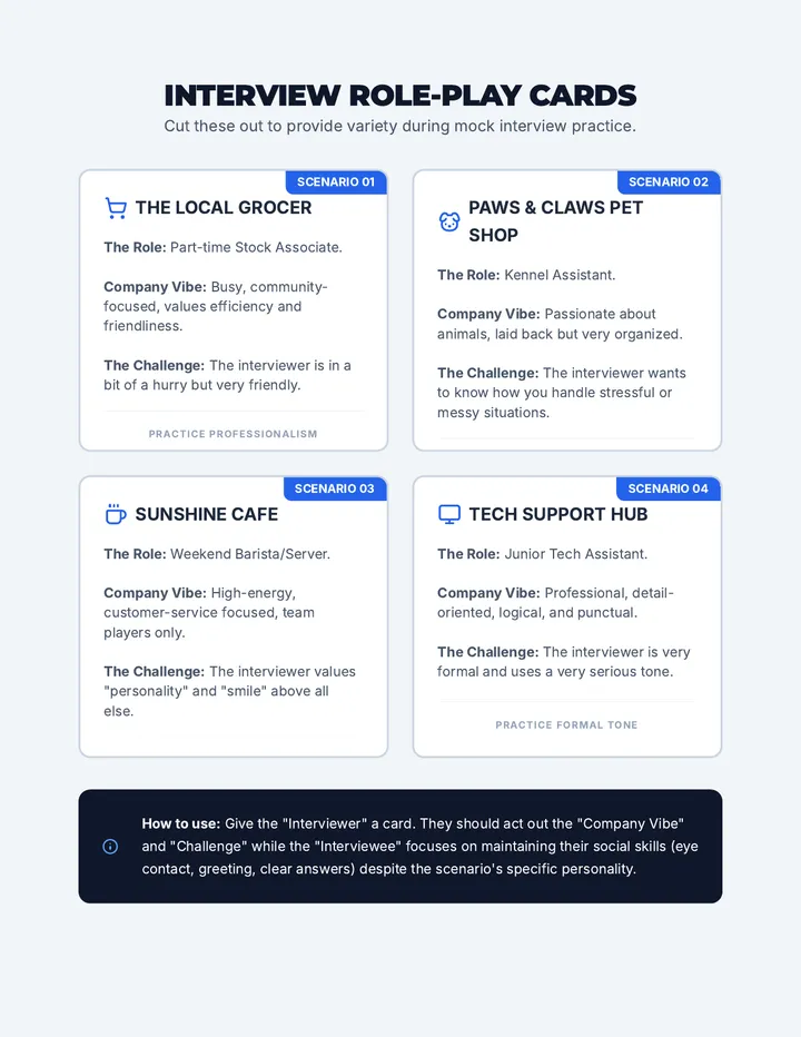 Interview Roleplay Cards