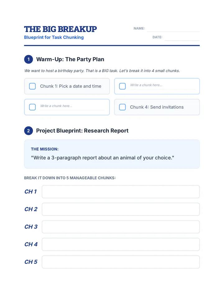 The Big Breakup Worksheet