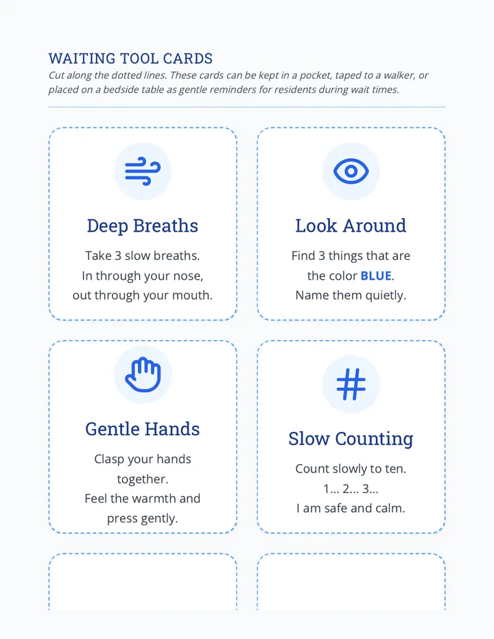 Waiting Tool Cards