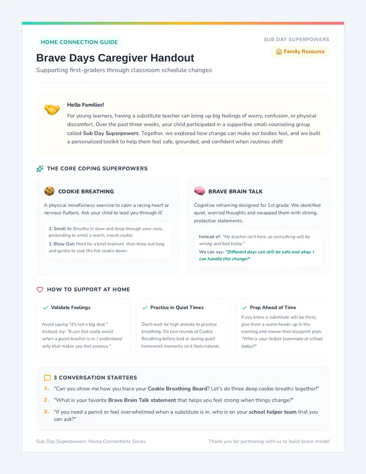 Brave Days Caregiver Handout